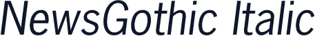 NewsGothic Italic
