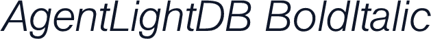AgentLightDB BoldItalic