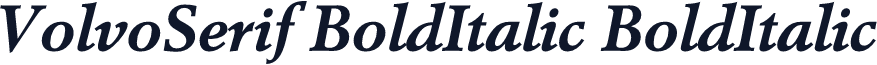 VolvoSerif BoldItalic BoldItalic