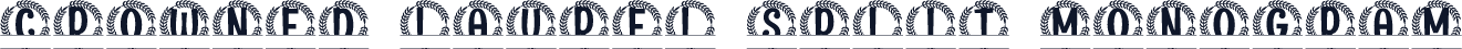 Crowned Laurel Split Monogram