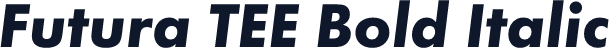 Futura TEE Bold Italic