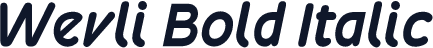 Wevli Bold Italic