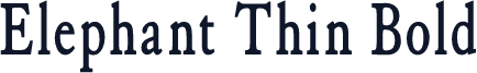 Elephant Thin Bold