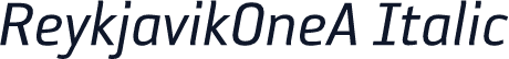 ReykjavikOneA Italic
