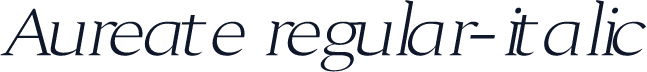 Aureate regular-italic