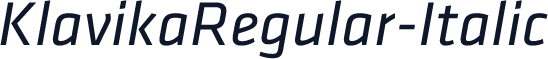 KlavikaRegular-Italic