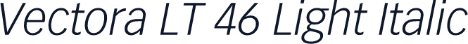Vectora LT 46 Light Italic