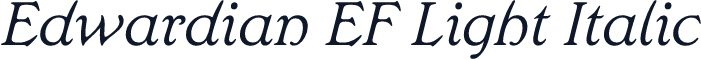 Edwardian EF Light Italic