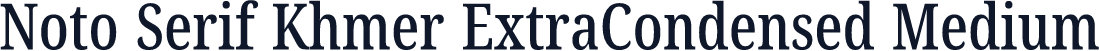Noto Serif Khmer ExtraCondensed Medium