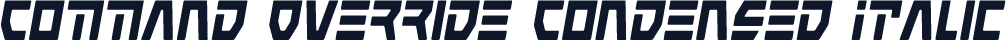 Command Override Condensed Italic