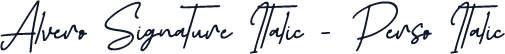Alvero Signature Italic - Perso Italic