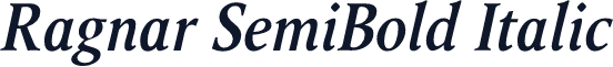 Ragnar SemiBold Italic