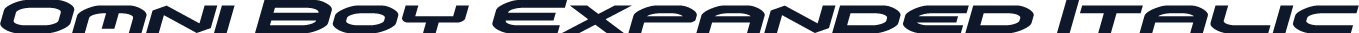 Omni Boy Expanded Italic