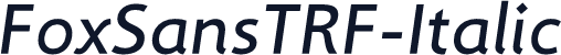 FoxSansTRF-Italic