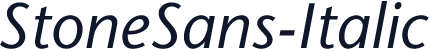 StoneSans-Italic