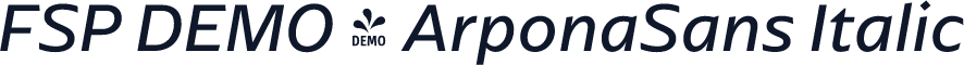 FSP DEMO - ArponaSans Italic