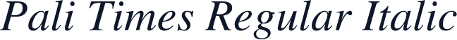 Pali Times Regular Italic