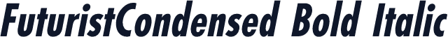 FuturistCondensed Bold Italic