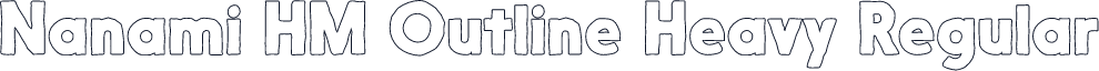 Nanami HM Outline Heavy Regular