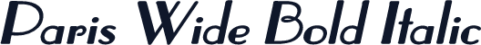 Paris Wide Bold Italic