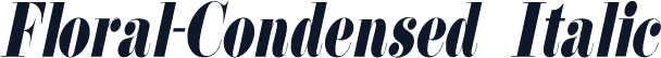 Floral-Condensed Italic