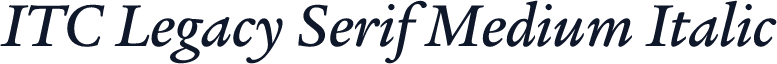 ITC Legacy Serif Medium Italic