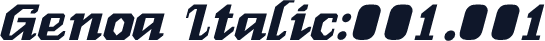 Genoa Italic:001.001