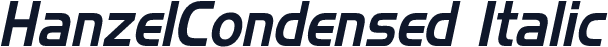 HanzelCondensed Italic