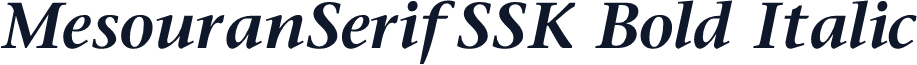 MesouranSerifSSK Bold Italic