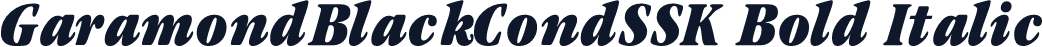 GaramondBlackCondSSK Bold Italic