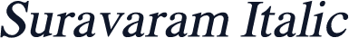 Suravaram Italic