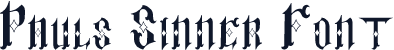 Pauls Sinner Font