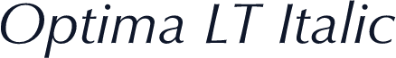 Optima LT Italic