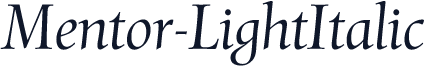 Mentor-LightItalic