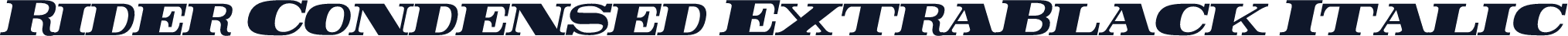Rider Condensed ExtraBlack Italic