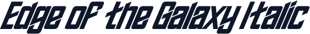 Edge of the Galaxy Italic