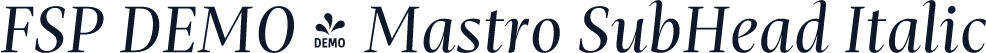 FSP DEMO - Mastro SubHead Italic
