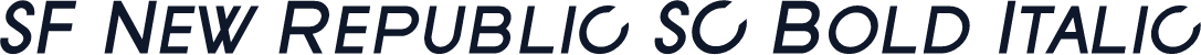 SF New Republic SC Bold Italic