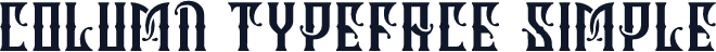 Column Typeface Simple