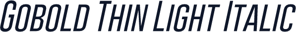 Gobold Thin Light Italic