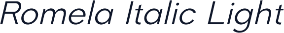 Romela Italic Light