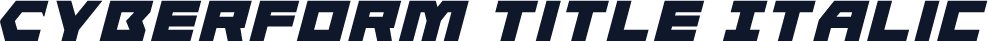 Cyberform Title Italic
