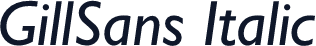 GillSans Italic