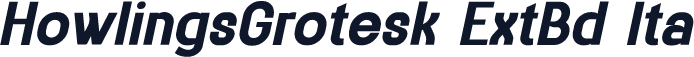 HowlingsGrotesk ExtBd Ita