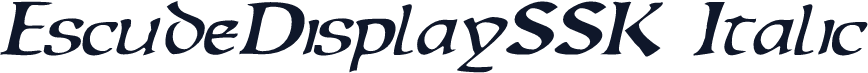 EscudeDisplaySSK Italic