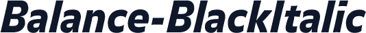 Balance-BlackItalic