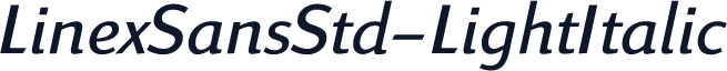 LinexSansStd-LightItalic
