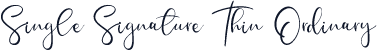 Single Signature Thin Ordinary