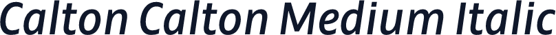 Calton Calton Medium Italic