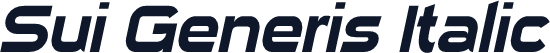 Sui Generis Italic
